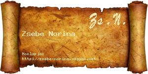 Zsebe Norina névjegykártya